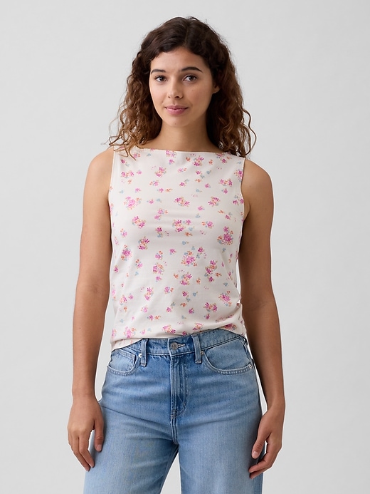 Image number 1 showing, Boatneck Tank Top