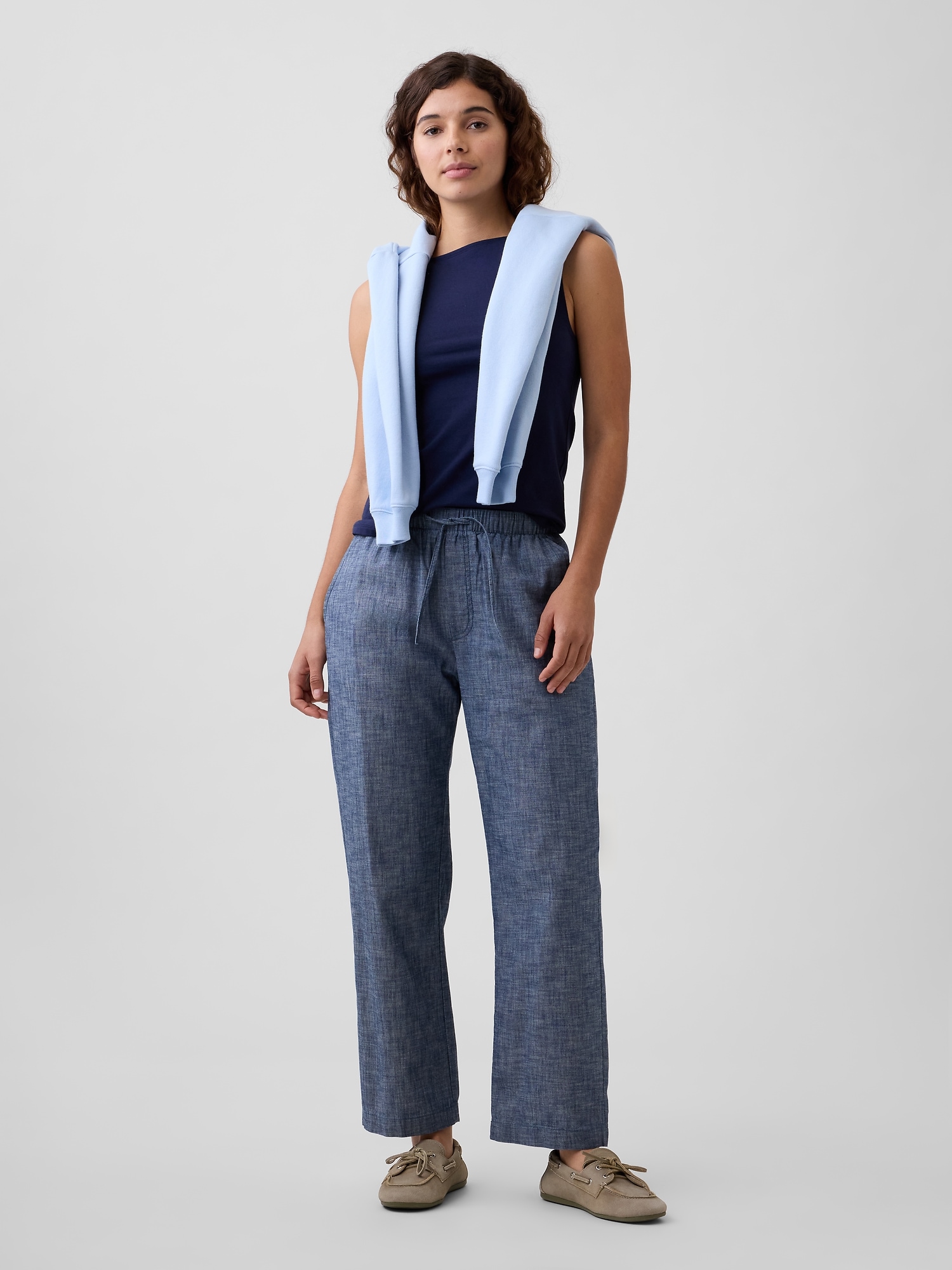 Mid Rise Easy Twill Pants