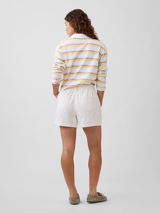 Image number 4 showing, 4" High Rise Denim Utility Shorts