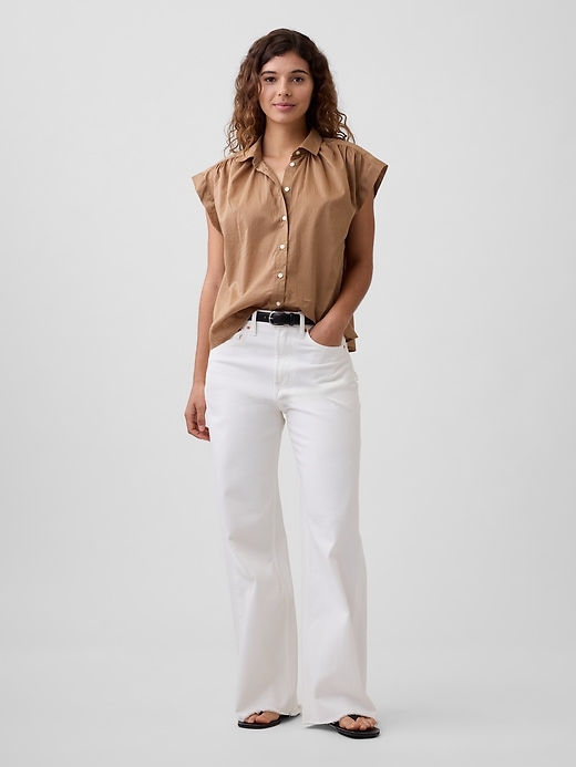 Image number 3 showing, Oversized Voile Shirt