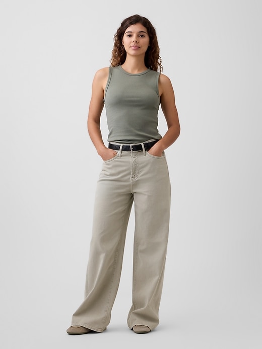 Image number 3 showing, Ribbed High-Neck Tank