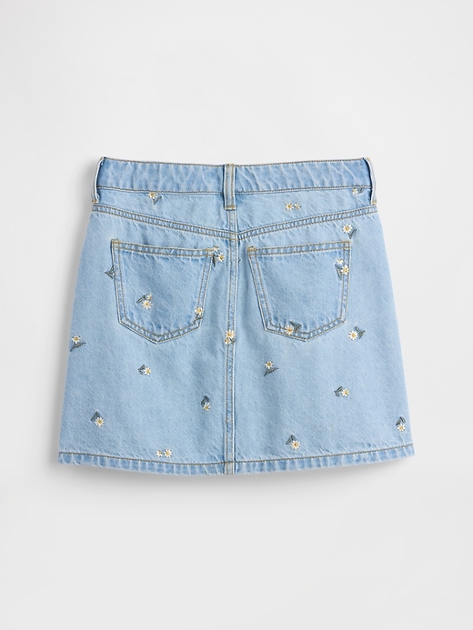 Image number 2 showing, Kids Embroidered Denim Skirt
