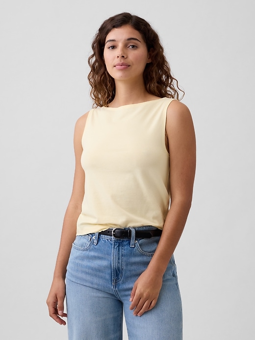 Image number 1 showing, Boatneck Tank Top