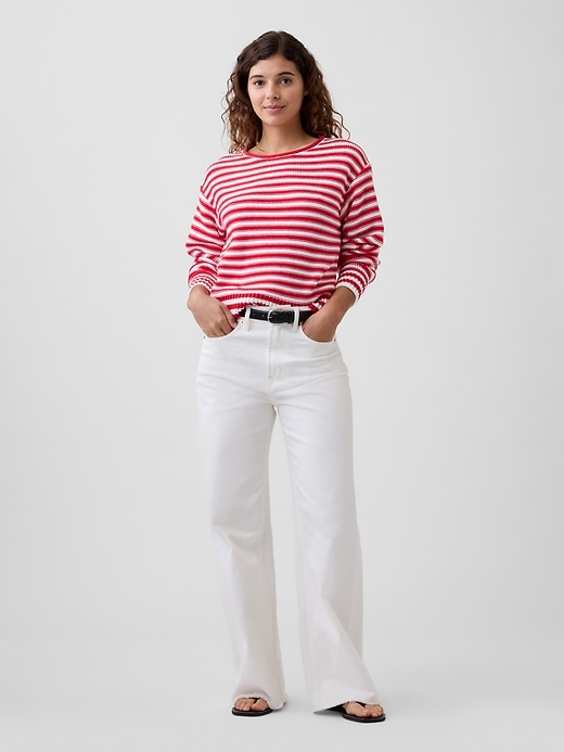 Image number 3 showing, Relaxed Stripe Rollneck Sweater