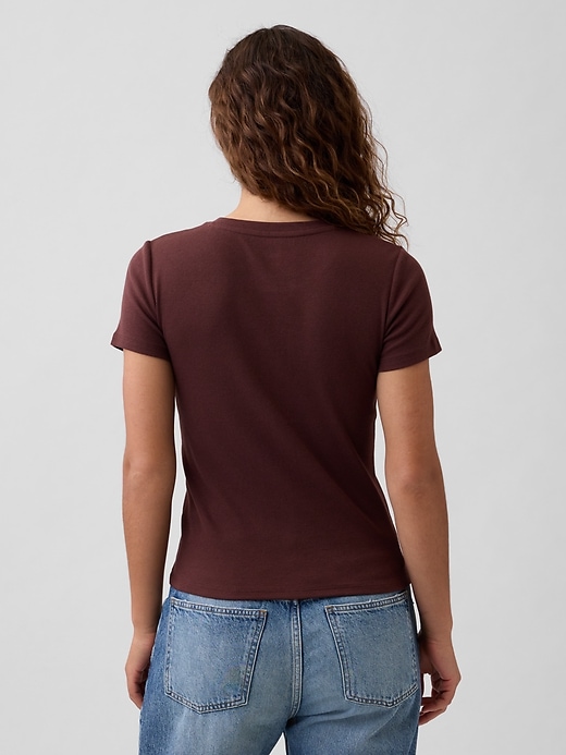 Image number 2 showing, Ribbed Button-Up Top