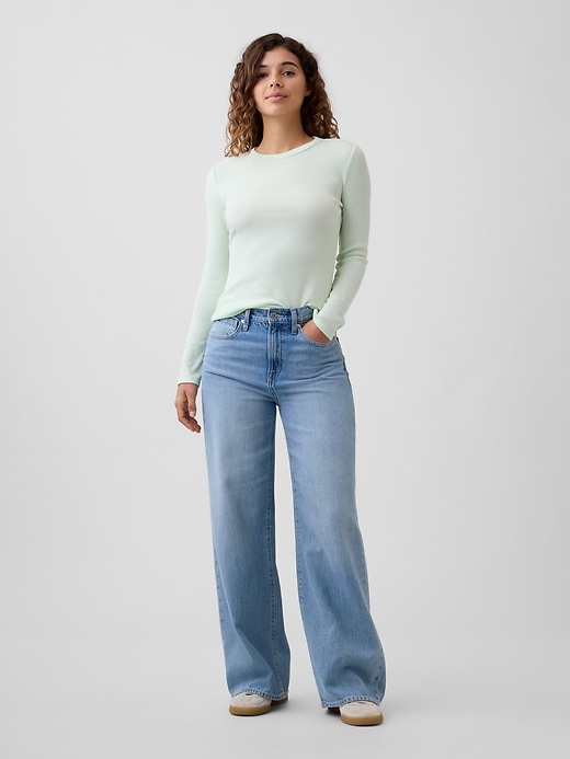 Image number 3 showing, Essential Ribbed Crewneck T-Shirt