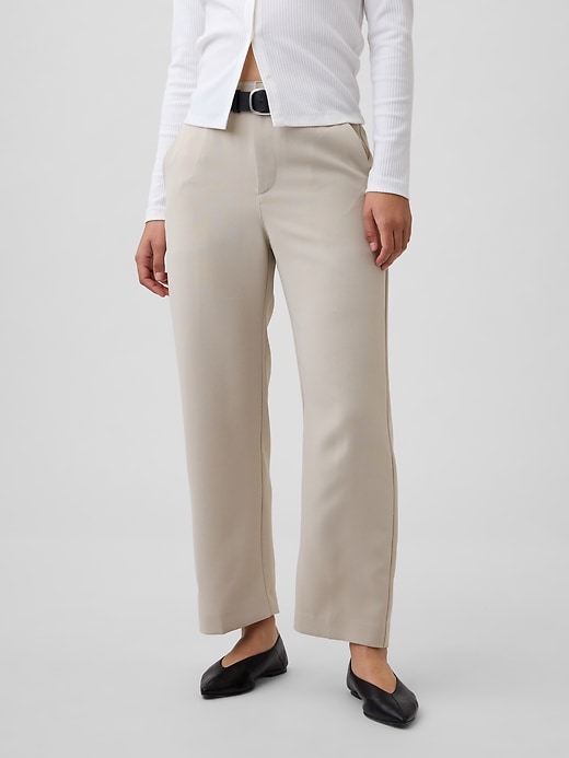 Image number 2 showing, 100% Recycled Easy Straight Crop Trousers