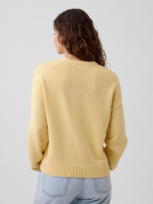 Image number 2 showing, Relaxed Cotton Crewneck Sweater