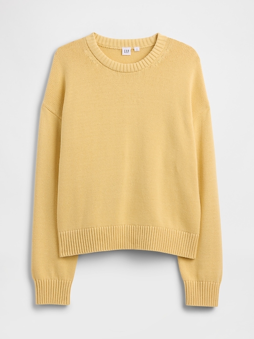 Image number 5 showing, Relaxed Cotton Crewneck Sweater