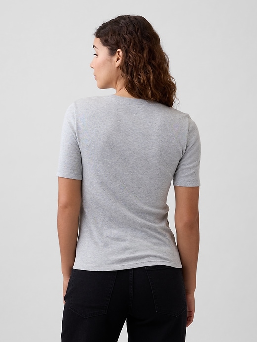 Image number 2 showing, Modern Ribbed Crewneck T-Shirt