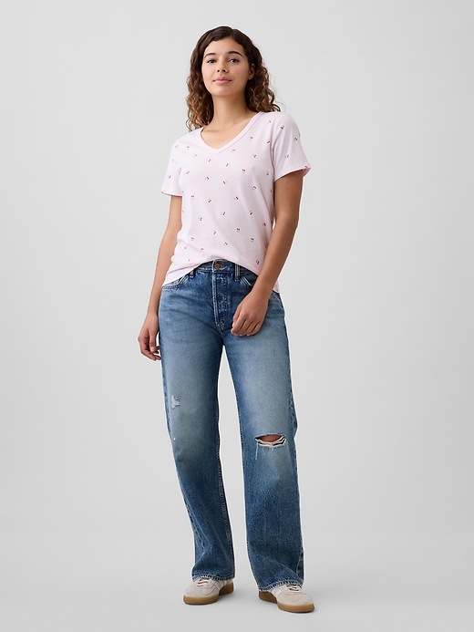 Image number 3 showing, Favorite Print V-Neck T-Shirt