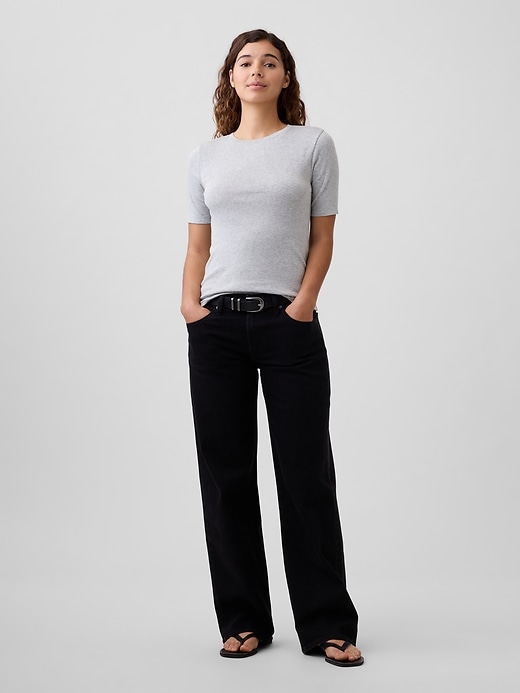 Image number 3 showing, Modern Ribbed Crewneck T-Shirt