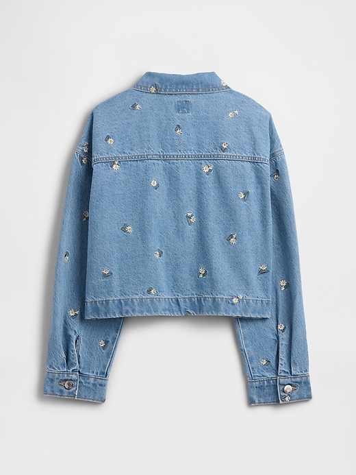 Image number 2 showing, Kids Relaxed Embroidered Denim Jacket