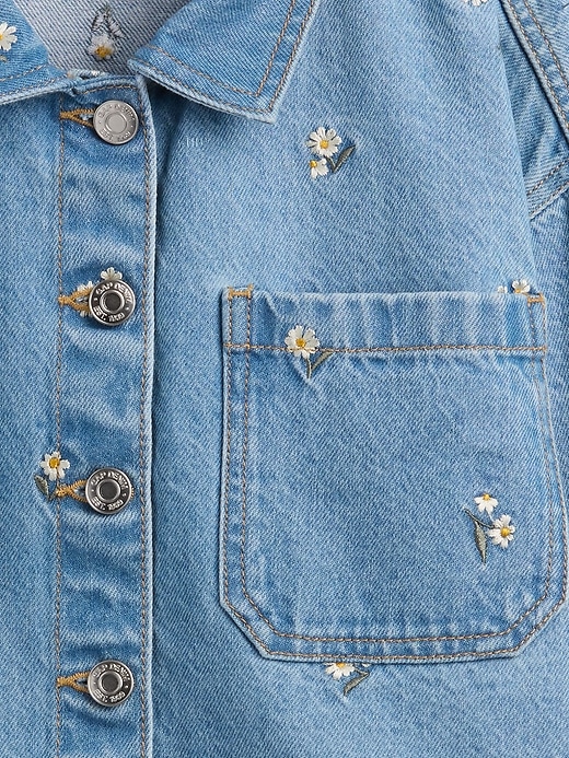 Image number 3 showing, Kids Relaxed Embroidered Denim Jacket