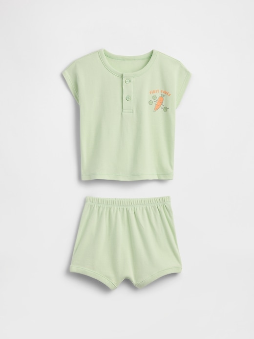 Image number 1 showing, Baby Two-Piece Graphic Outfit Set