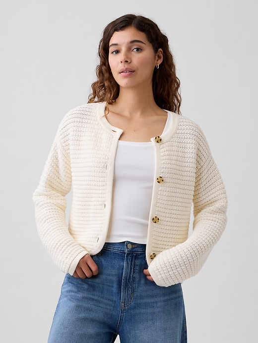 Image number 1 showing, Relaxed Textured Cardigan