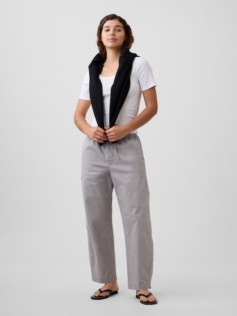 Mid Rise Easy Barrel Khakis