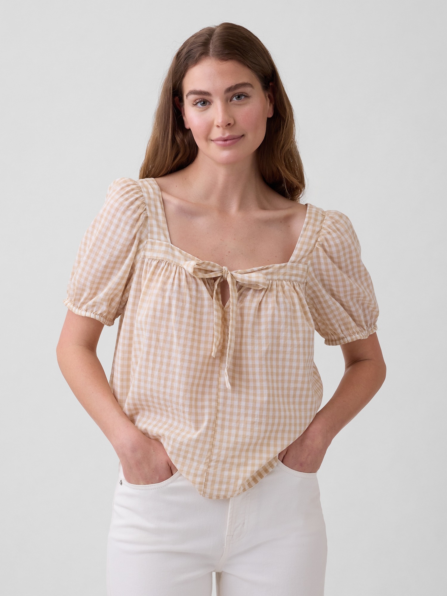 Relaxed Tie-Front Top