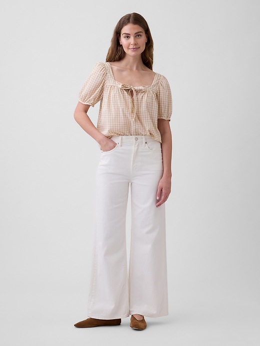 Image number 3 showing, Relaxed Tie-Front Top