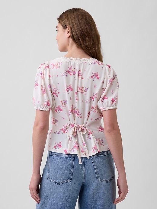 Image number 2 showing, Crepe V-Neck Top