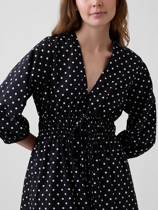 Image number 3 showing, V-Neck Tie-Front Maxi Dress