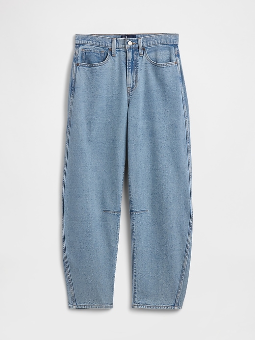 Image number 5 showing, High Rise Barrel Jeans