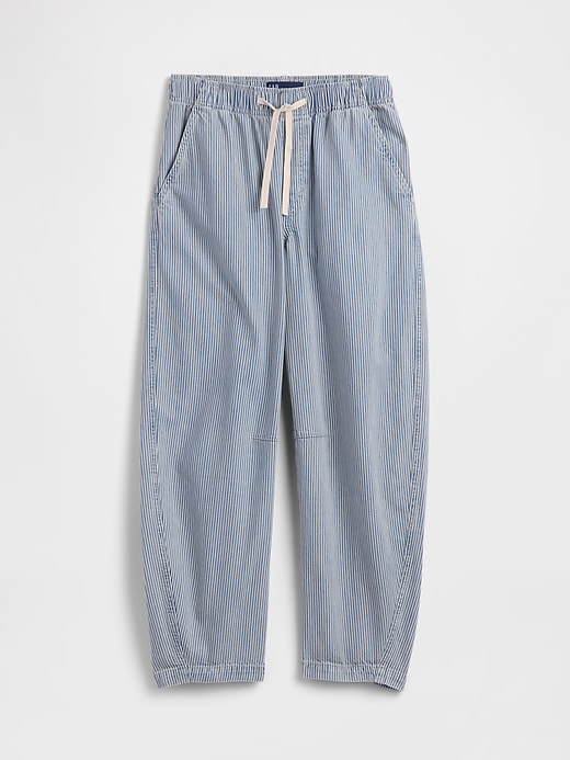 Image number 5 showing, Mid Rise SuperSoft Stripe Pull-On Barrel Jeans