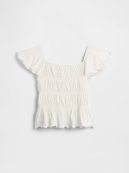 Image number 2 showing, Kids Smocked Flutter Sleeve Top
