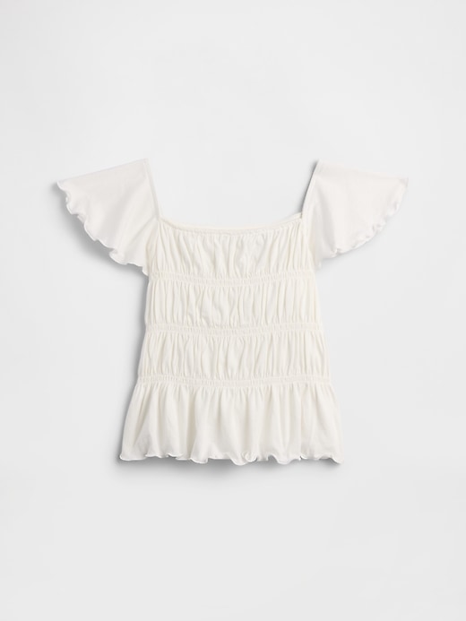 Image number 1 showing, Kids Smocked Flutter Sleeve Top