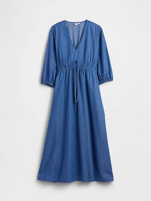 Image number 6 showing, V-Neck Tie-Front Maxi Dress