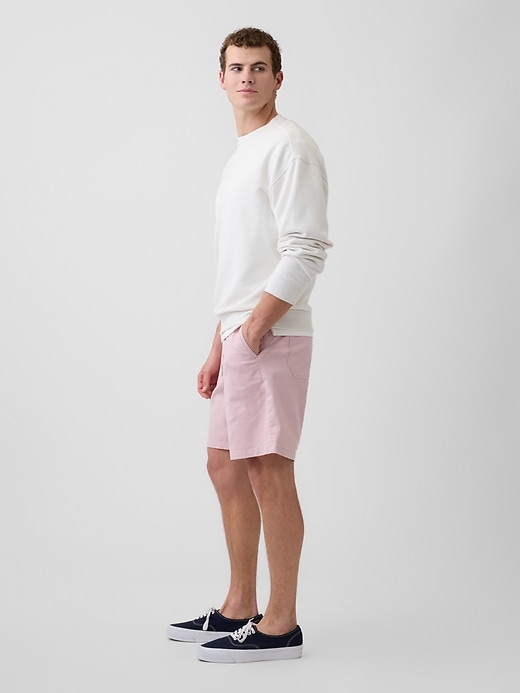 Image number 4 showing, 7" Essential Pull-On Khaki Shorts