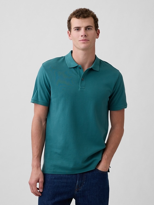 Image number 1 showing, Stretch Pique Polo Shirt