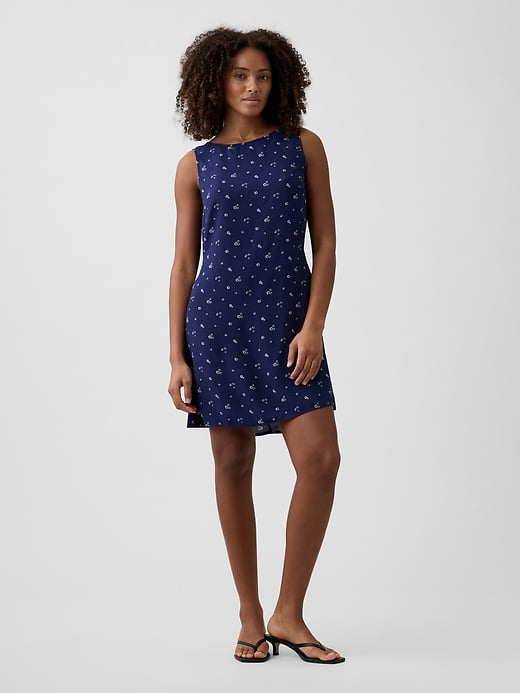 Image number 1 showing, Print Sleeveless Mini Dress