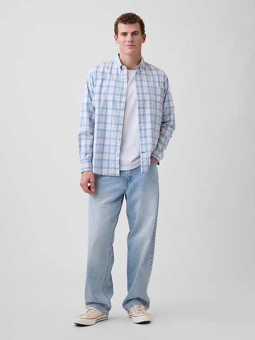 Image number 3 showing, Stretch Poplin Shirt in Standard Fit
