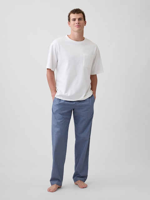 Relaxed Poplin PJ Pants