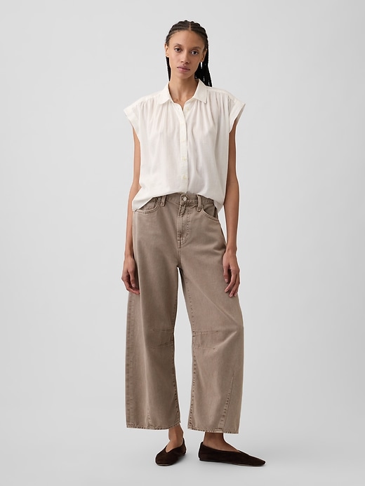 Image number 3 showing, Oversized Voile Shirt