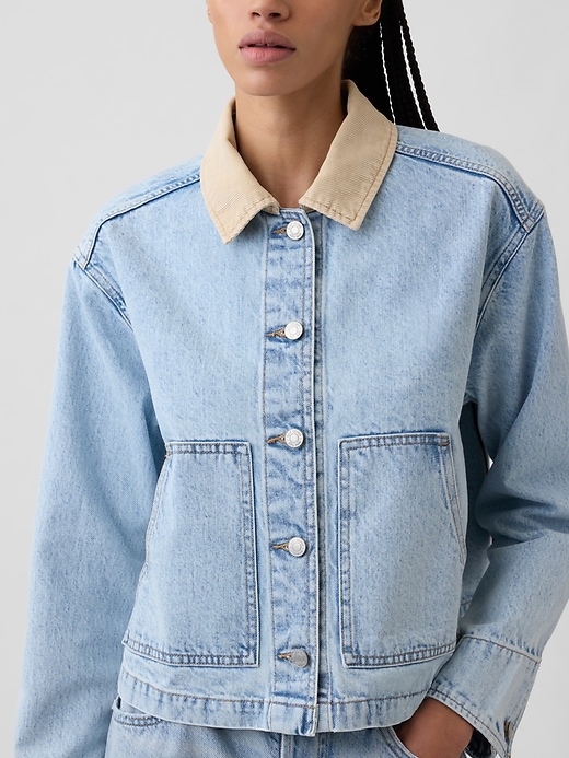 Image number 4 showing, Relaxed Denim Utility Jacket