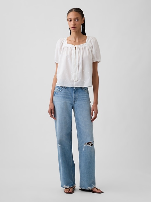 Image number 3 showing, Relaxed Tie-Front Top