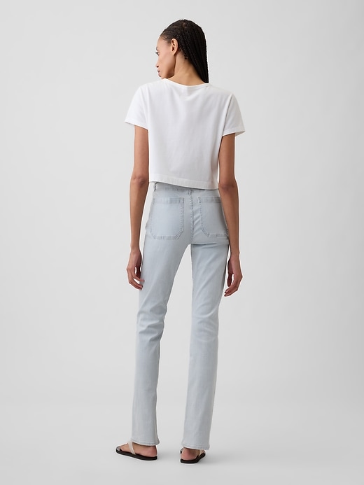 Image number 4 showing, Mid Rise Universal Stripe Baby Boot Jeans