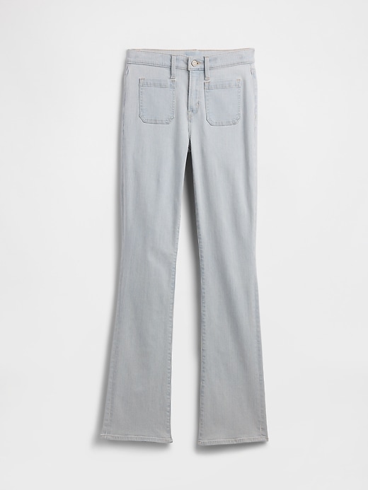 Image number 5 showing, Mid Rise Universal Stripe Baby Boot Jeans