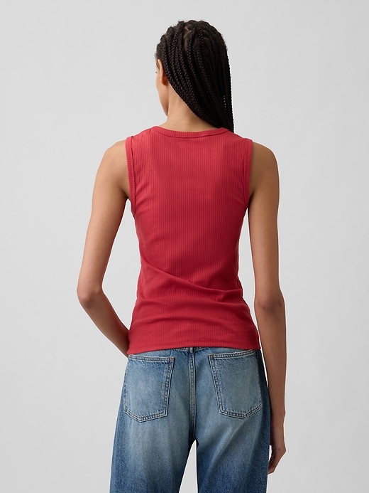 Image number 2 showing, Ribbed High-Neck Tank