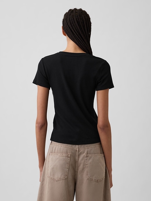 Image number 2 showing, Ribbed Button-Up Top
