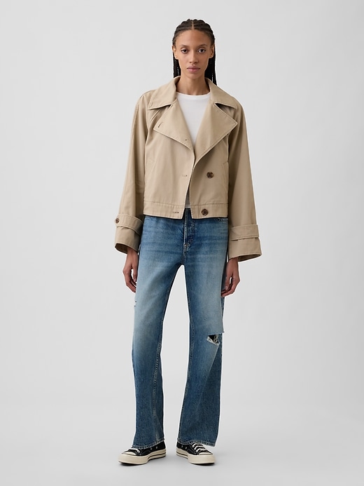 Image number 3 showing, Relaxed Cropped Trench Coat