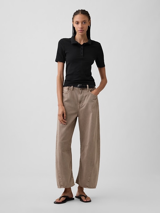 Image number 3 showing, Ribbed Polo Shirt