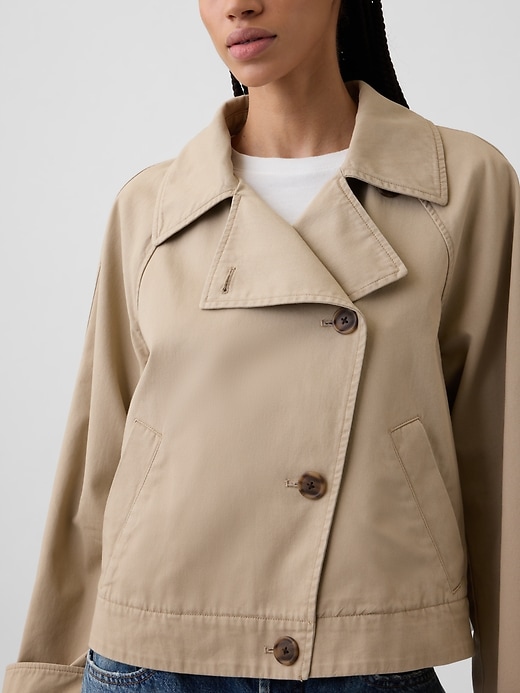 Image number 4 showing, Relaxed Cropped Trench Coat