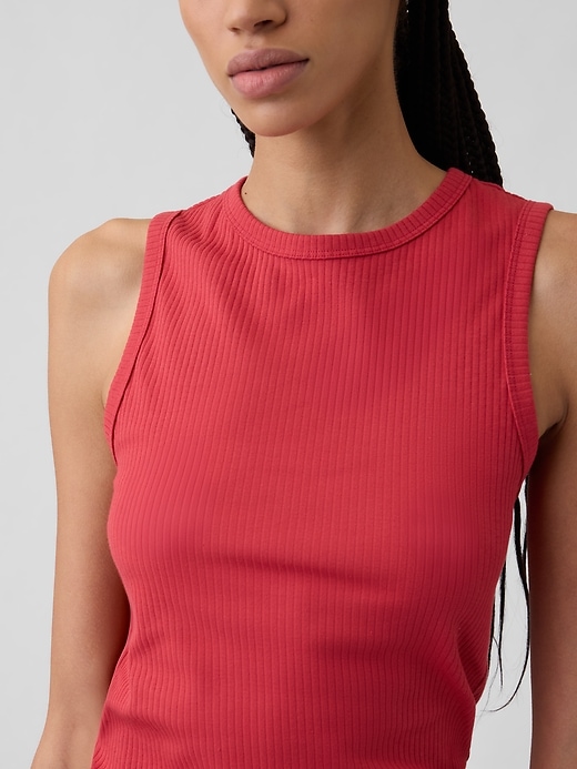 Image number 4 showing, Ribbed High-Neck Tank