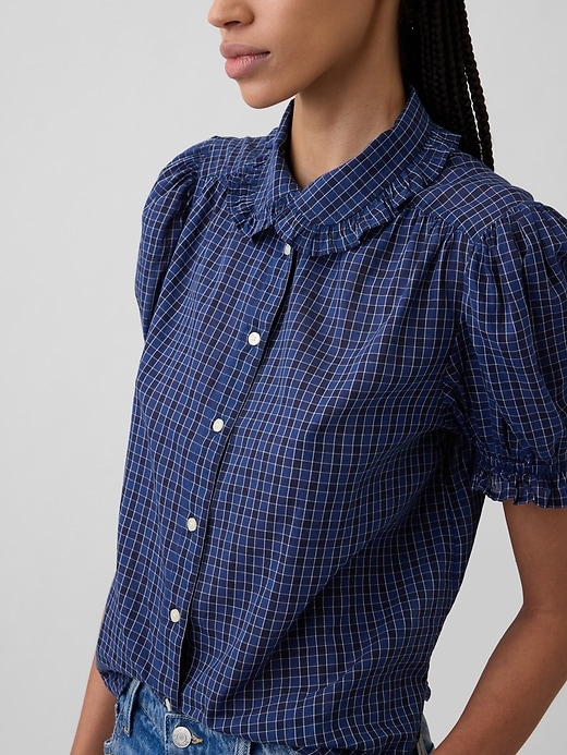 Image number 4 showing, Relaxed Voile Puff Sleeve Top