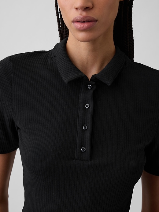 Image number 4 showing, Ribbed Polo Shirt