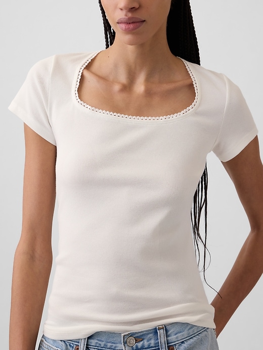 Image number 4 showing, Ribbed Squareneck Top