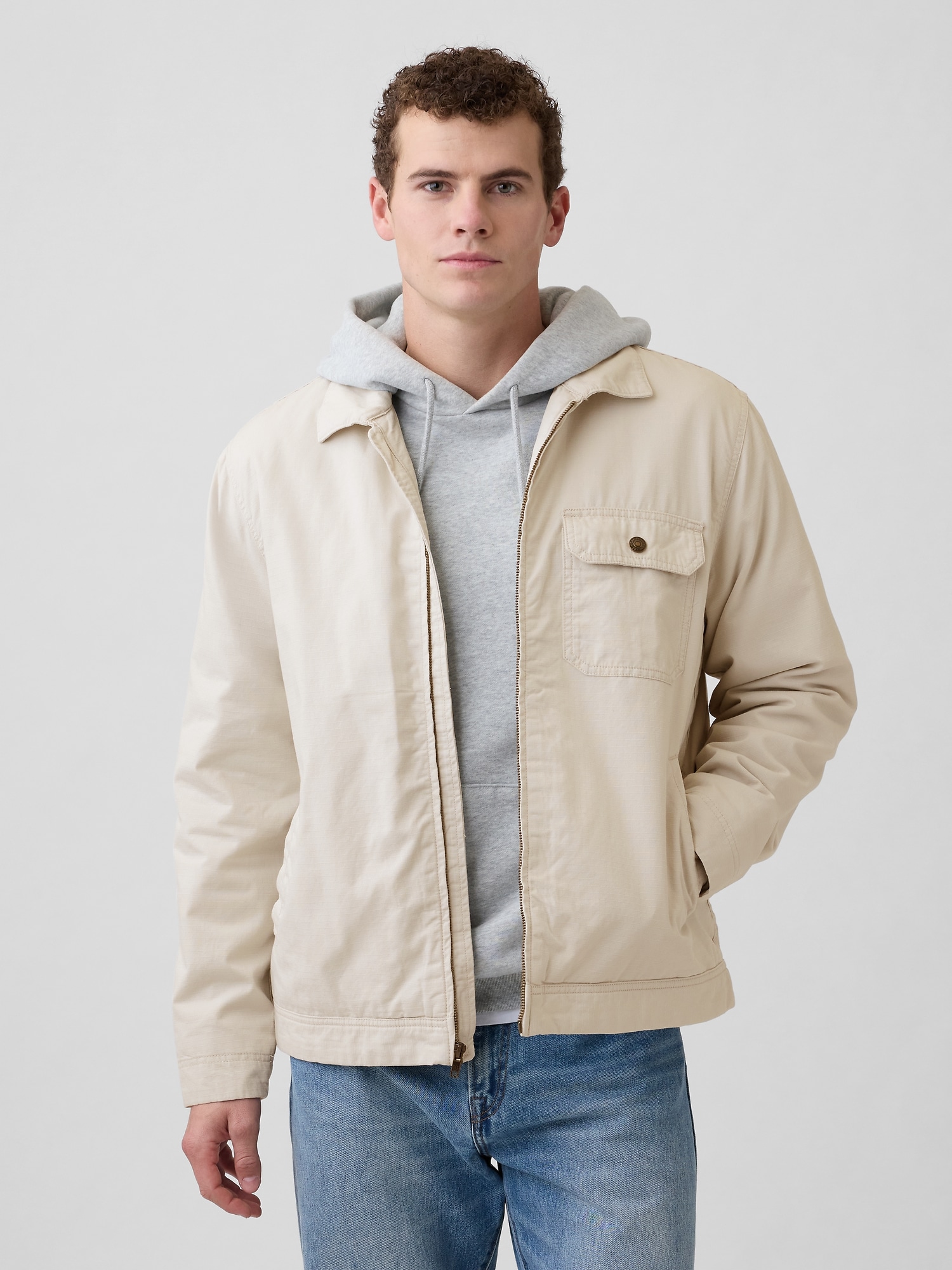 Relaxed Ripstop Utility Jacket